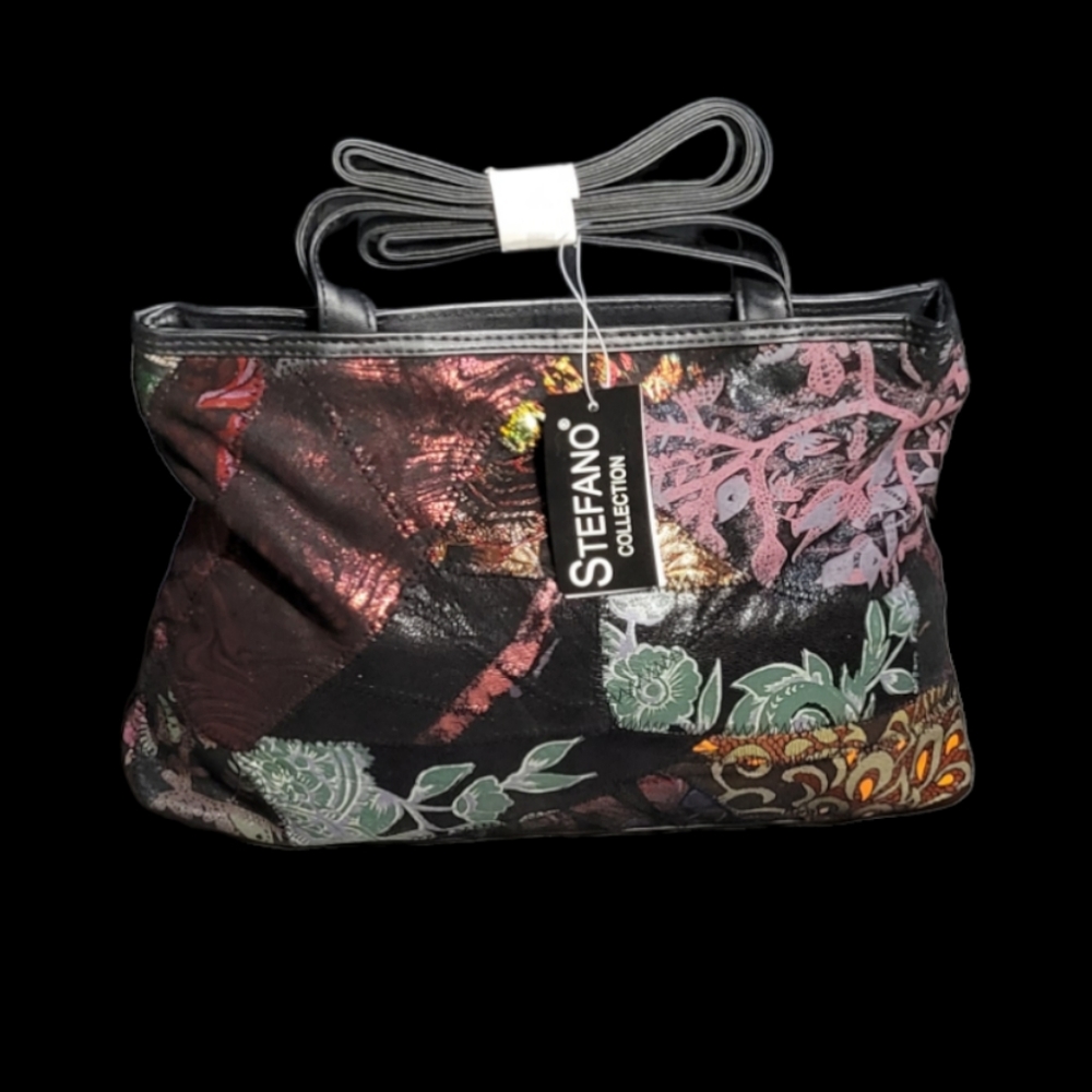 Stefano Suede Leather Patchwork Designer Bag - image 1